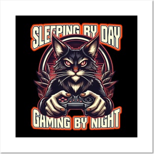 Sleeping by day, Gaming by Night Posters and Art